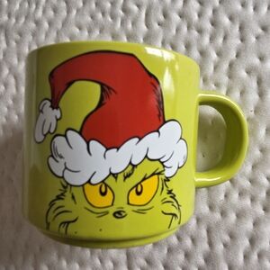 Festive Grinch Holiday Mug - Yellow and Red